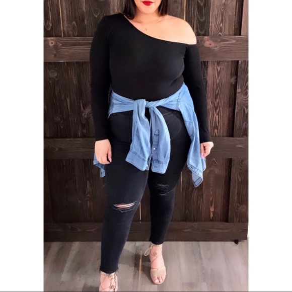 NWT By Egreis MELANIE BODYSUIT [BLACK] - Picture 1 of 4